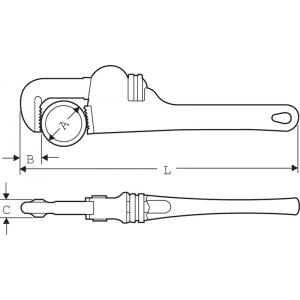 Газовый ключ HEAVY DUTY "10", SUPER-EGO, 102100000