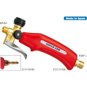 Профессиональная безопасная рукоятка для пропановой горелки, соед. под сопла М14х1, SUPER-EGO, 211111100